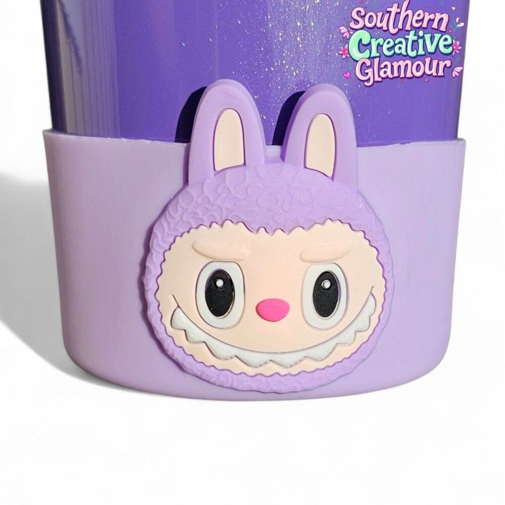 Purple Labubu Silicone Tumbler Boot | Tumbler Sleeve | Cup Sleeve